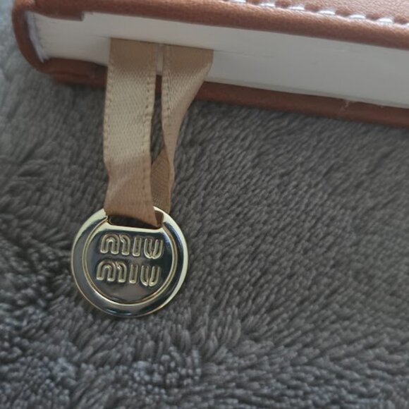 Miu Miu GWP Notebook – Ew/ Brown Ribbon Bookmark & Charm – GWP Exclusive - Picture 3 of 6